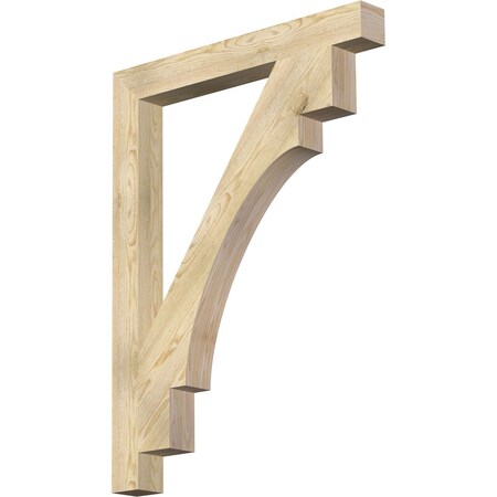 Ekena Millwork Merced Block Rough Sawn Bracket, Douglas Fir, 4"W x 36"D x 48"H BKT04X36X48MRC05RDF